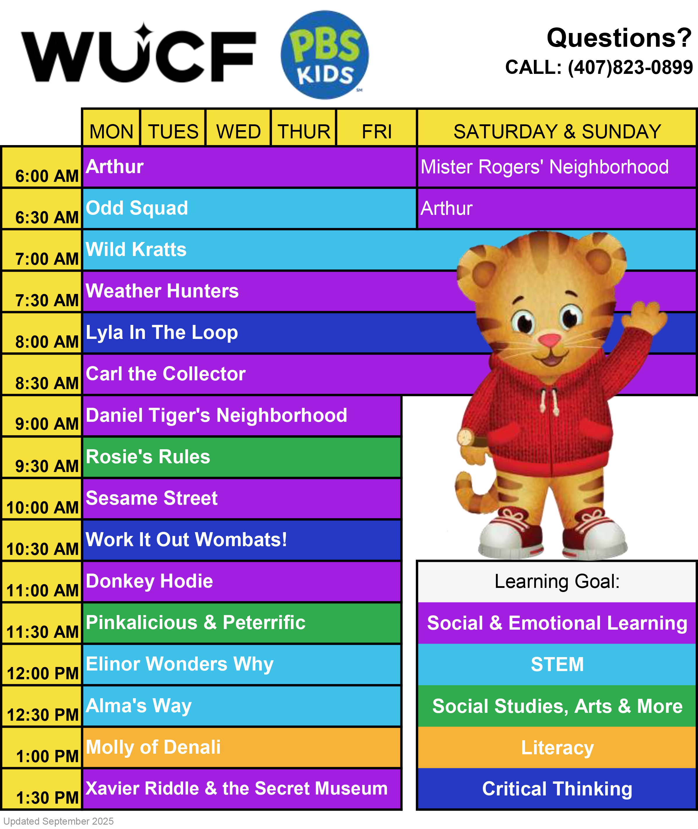 WUCF PBS KIDS Schedule
